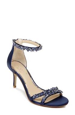 Jewel Badgley Mischka Damen Caroline Sandale mit Absatz, Marineblau, 39 EU von Jewel Badgley Mischka