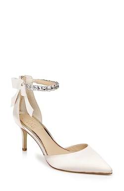 Jewel Badgley Mischka Damen Jaycee Pumps, Champagner-Satin, 40.5 EU von Jewel Badgley Mischka