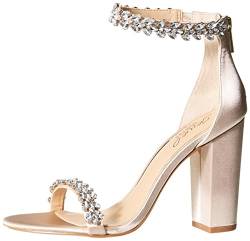 Jewel Badgley Mischka Damen Mayra Abendschuh mit Knöchelriemen Sandale mit Absatz, champagnerfarben, 37 EU von Jewel Badgley Mischka