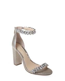 Jewel Badgley Mischka Damen Mayra Sandale mit Absatz, Gold/Glitzer, 39 EU von Jewel Badgley Mischka