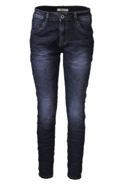 Jewelly by Lexxury Damen Jeans Five-Pocket-Jeans Boyfriend -Cut - im Crash-Look (S/36, Blau) von Jewelly by Lexxury