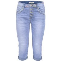 Jewelly Regular-fit-Jeans Capri Jeans im Crash-Look, Boyfriend Hose mit von Jewelly