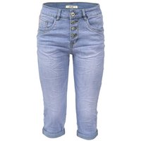 Jewelly Regular-fit-Jeans Capri Jeans im Crash-Look, Boyfriend Hose und von Jewelly