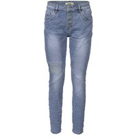 Jewelly Regular-fit-Jeans Stretch Jeans Five-Pocket im Crash-Look von Jewelly