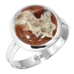 925 Sterling Silber Ring Natürlich Granat In Limestone Handgemacht Schmuck Größe 58 (18.5) (99047_GLM_R9.5) von Jeweloporium
