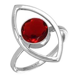 Jeweloporium Rot Rubin simuliert 925 Silber Ringe für Frauen Stein viktorianisch Silber Ringe Größe 64(20.4) Engagement Geschenk Handgefertigt Schmuck von Jeweloporium