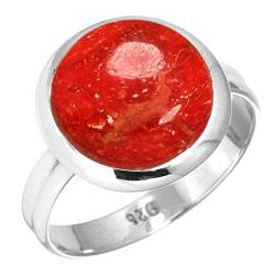 Natural Sponge Coral Women Jewelry 925 Sterling Silver Ring Größe 56 (17.8) (99047_SPC_R8.5) von Jeweloporium