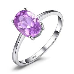 JewelryPalace Echt Edelstein Granat Citrin Peridot Blautopas Amethyst Ringe, Verlobungsring Promise Solitär Verlobung Ring Silber 925 Damen, Silberringe Damenring Antragsring Ringe, Damen Schmuck 53 von JewelryPalace