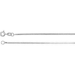 14 Karat Weißgold Halskette 1mm mit Federring für Damen - Längenoptionen: 41 46 51 61, Metall von JewelryWeb