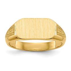 14 ct Gelb Gold Siegelring – Größe F von JewelryWeb