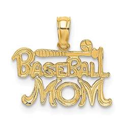 15,9 mm Baseball-Mam-Anhänger, Halskette, Schmuck, Geschenke für Frauen von JewelryWeb