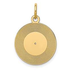 15 mm Gold Schallplattenalbum Charm Anhänger Halskette Schmuck Geschenke für Frauen von JewelryWeb