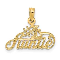 19,2 mm goldene Halskette mit Anhänger mit Zahl 1, Tante, Schmuck, Geschenke für Frauen von JewelryWeb