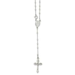 925 Sterling Silber Federring poliert Rosenkranz Halskette Schmuck Geschenke für Frauen – 46 cm, Metall von JewelryWeb