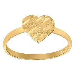 Damen-Ring, Gelbgold, Herzform, Schmuck, Geschenke für Frauen von JewelryWeb