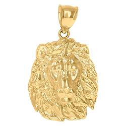 Herren-Halskette mit Sternzeichen-Anhänger Löwe, Gelbgold, Schmuck für Männer von JewelryWeb