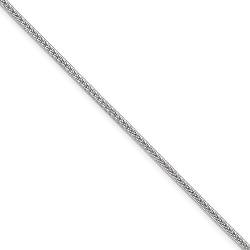 JewelryWeb Franco Armband rund Sterling Silber mit D-Schnitt in Silber, Länge wählbar 18 20 1,25 mm 1,45 mm 2,5 mm Metall, Metall von JewelryWeb