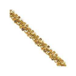 Meißel Edelstahl poliert gelb IP-beschichtet 3 mm Zyklonkette Schmuck Geschenke für Frauen - Längenoptionen: 51 56 61, Edelstahl von JewelryWeb