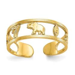 Zehenring, 5 mm, 10 Karat, Glücksbringer, Geschenk für Frauen – höherer Goldgrad als 9 Karat Gold von JewelryWeb