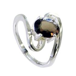 Jewelryonclick Natural Silver Smoky Quartz Anweisung Ringe braun Farbe Edelstein astrologischen Geschenk Schmuck K von Jewelryonclick