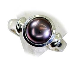 Jewelryonclick echte Schwarze Perle 925 Sterling Silber Anweisung Ringe für Frauen Schmuck Geschenk Größen 57 (18.1) von Jewelryonclick