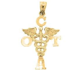 Jewels Obsession 14 K Yellow Gold C.O.T.A. Children's Organ Transplant Association Pendant, Metall, Kein Edelstein von Jewels Obsession