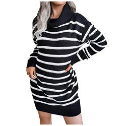 JiJiRuDU Damen Hoodie Kleid Pullover Langarm Sweatshirts Kapuzenpullover Tops Herbst Mini Kleid von JiJiRuDU