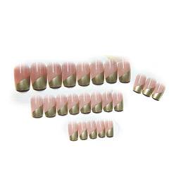 24 Stück künstliche Nagelflicken abnehmbare Nägel Patches langlebig einfache vollständige Abdeckung glatte Oberfläche Beauty Salon Kunst Werkzeuge von Jia Hu