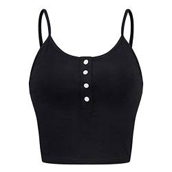 Jiabing Damen Sport Camouflage Crop Top Sexy Bauchfrei Ärmellos Oberteile Shirts BH-Tops Camisole Spaghetti Sommer Tops Bustier Tanktop Bra von Jiabing