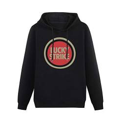 Jianan Mens Workwear Jacket Hoody Lucky Strike Hoodies Long Sleeve Pullover Loose Hoody Sweatershirt Black XXL von Jianan