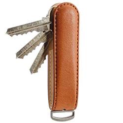 Jibbon Italienischer Schlüssel-Organizer aus Leder – Schlüsselhalter und Schlüsselanhänger, Hellbraun, Einheitsgröße von Jibbon