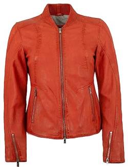 Jilani - Damen Echtleder Lederjacke Lammleder rotorange Größe 40 von Jilani