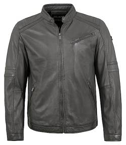 Jilani - Herren Echtleder Lederjacke Lammnappa grau Größe 60 von Jilani