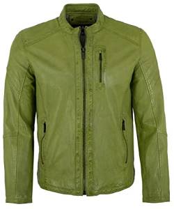 Jilani - Herren Echtleder Lederjacke Lammnappa grün antik Größe 54 von Jilani