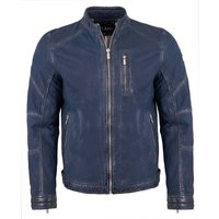 Jilani Lederjacke Balto-2 Echtleder Herren Lederjacke Lammnubuk mitternachtsblau von Jilani