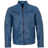 Jilani Lederjacke Brisbane Jilani - Herren Echtleder Lederjacke Lammnappa blau von Jilani