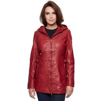 Jilani Lederjacke Catina #KJ Jilani - Damen Ledermantel Echtleder Lammnappa rot von Jilani