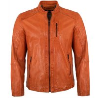 Jilani Lederjacke Keno Echtleder Herren Lederjacke Lammnappa orange antik von Jilani