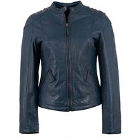 Jilani Lederjacke Laura-1 Jilani - Damen Echtleder Lederjacke Lammnappa blau von Jilani