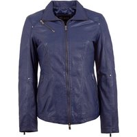 Jilani Lederjacke Leana Echtleder Damen Lederjacke Lammnappa blau von Jilani