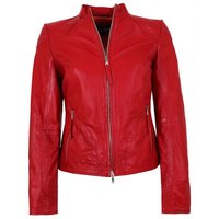 Jilani Lederjacke Niobe Echtleder Damen Lederjacke Lammnappa rot pflanzlich gegerbt von Jilani