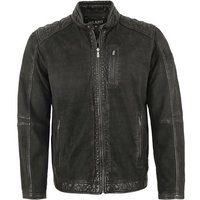 Jilani Lederjacke Raigo Echtleder Herren Lederjacke Lammnubuk schwarz von Jilani