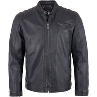 Jilani Lederjacke Riga-6 Echtleder Herren Lederjacke Lammnappa dunkelblau von Jilani