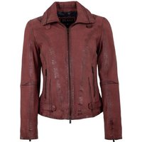 Jilani Lederjacke Sana Jilani - Damen Echtleder Lederjacke Lammnubuk bordeaux von Jilani