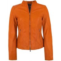 Jilani Lederjacke Yari Echtleder Damen Lederjacke Lammnappa orange von Jilani