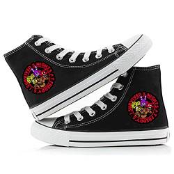 Five Nights Game Canvas Schuhe FNAF Cosplay Sneakers Horrorspiel Unisex Turnschuhe Schuhe Graffiti Casual High Top Schuhe von Jilijia