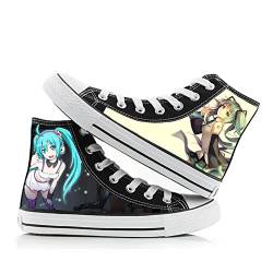 Jilijia BiCute Bunnies Figur Miku Canvas Schuhe Hi-Top Turnschuhe Unisex Anime Druck Paar Freizeitschuhe Schnürschuh Outdoor Turnschuhe Student Sportschuhe von Jilijia