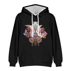 Jilijia Hazbin Hotel Hoodie Sweatshirt Alastor/Angel Dust/Charlie Morningstar/Moxxie Sport Cartoon Hoodie Anime 3D Printed Pullover Hooded Sweatshirt, Typ 1, XXS von Jilijia