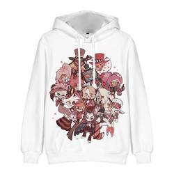 Jilijia Hazbin Hotel Hoodie Sweatshirt Alastor/Angel Dust/Charlie Morningstar/Moxxie Sport Cartoon Hoodie Anime 3D Printed Pullover Hooded Sweatshirt, Typ 7, XS von Jilijia