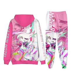 Jilijia Hazbin Hotel-Pullover mit Kapuze, Sweatshirt, Anzug-Set, Alastor/Angel Dust/Vaggie/Niffty Cartoon-Hoodie-Hose, Typ 12, 150/160 cm von Jilijia